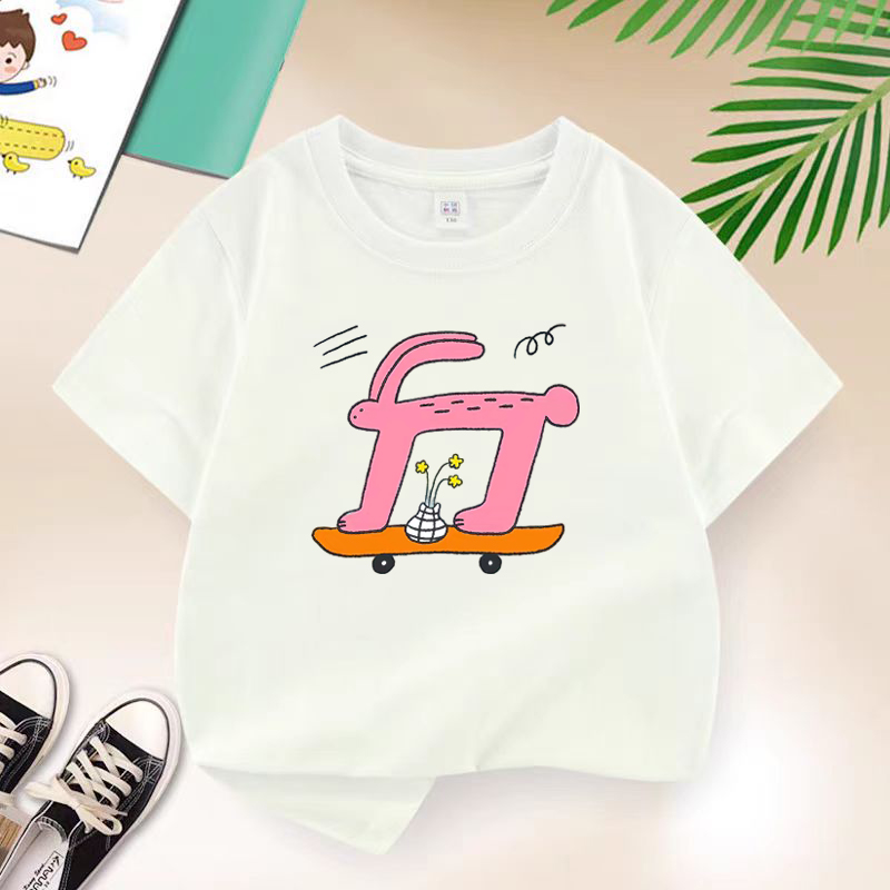 Streetwear Girl Brand - Dziecięca letnia marka królik koszulka na