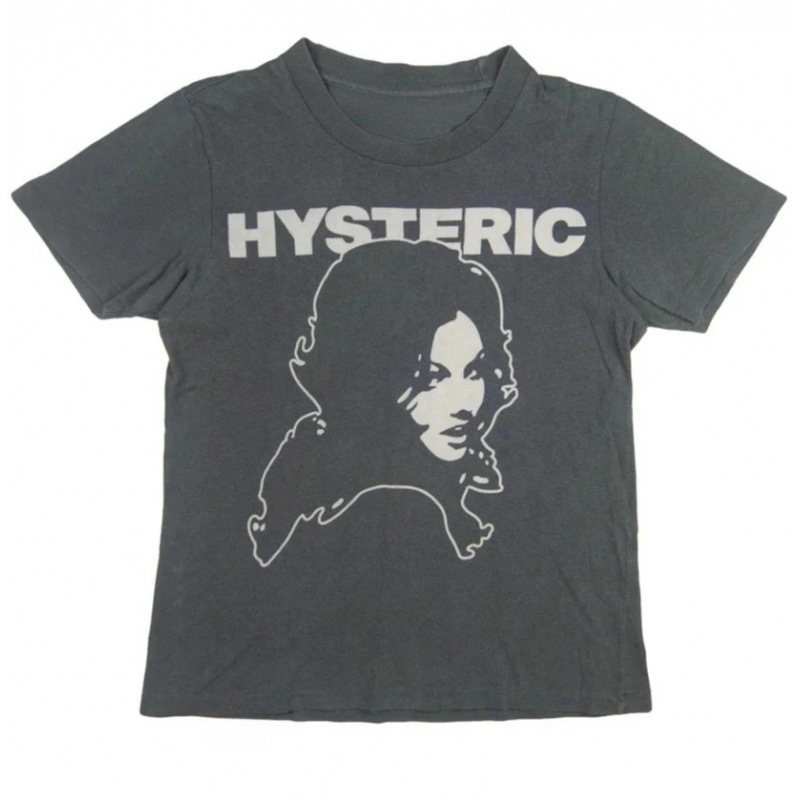 Streetwear Girl Brand - Koszulka Vintage z Portretem Dziewczyny, Modna