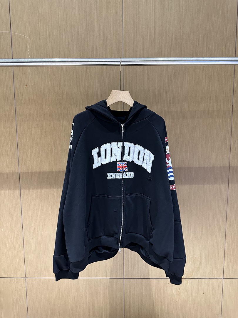 Streetwear Brand London - Bluza z kapturem na zamek 25S
